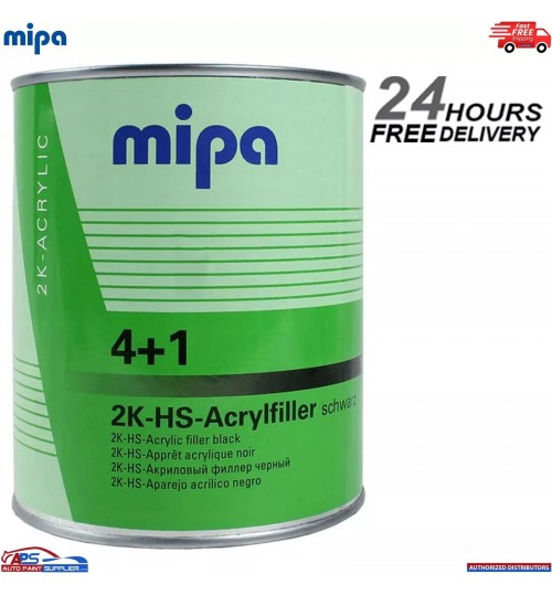 MIPA 4+1 Acryfiller 2K High Build Primer Black 3LTR - Quality Primer